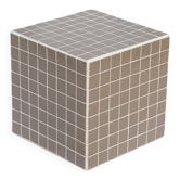 Cube grey side table 33x33 cm