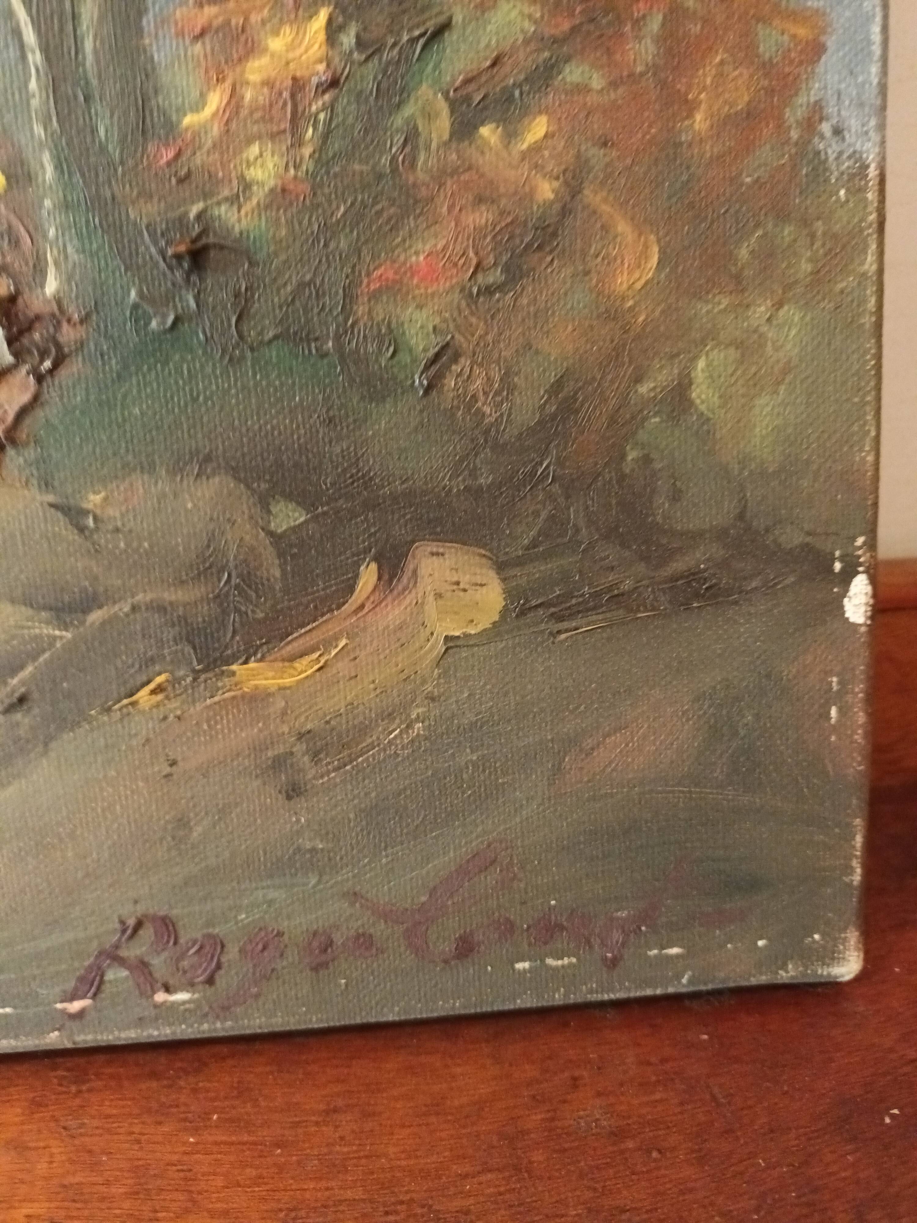Landscape canvas painting