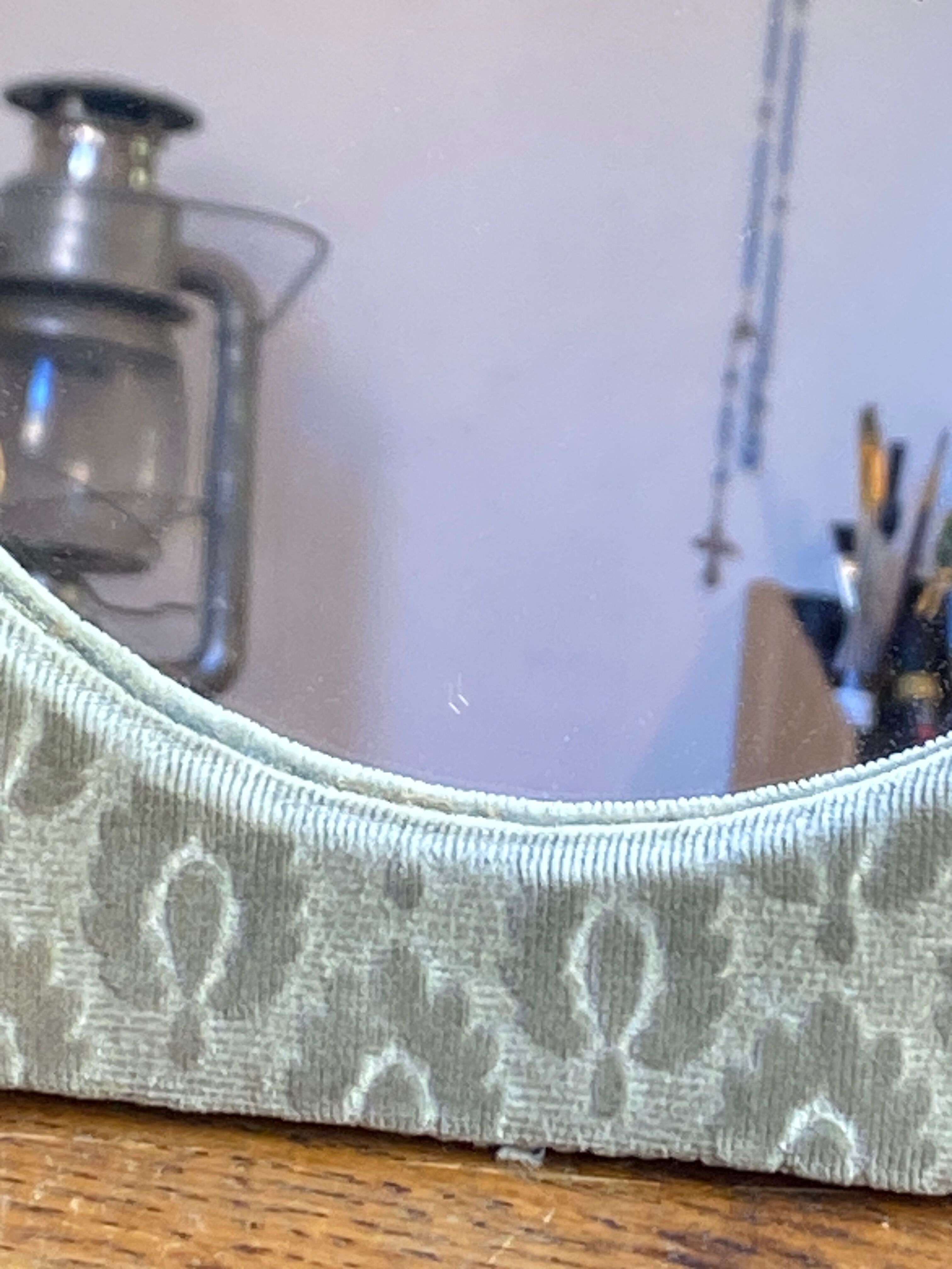 Velvet tabletop mirror