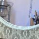 Velvet tabletop mirror