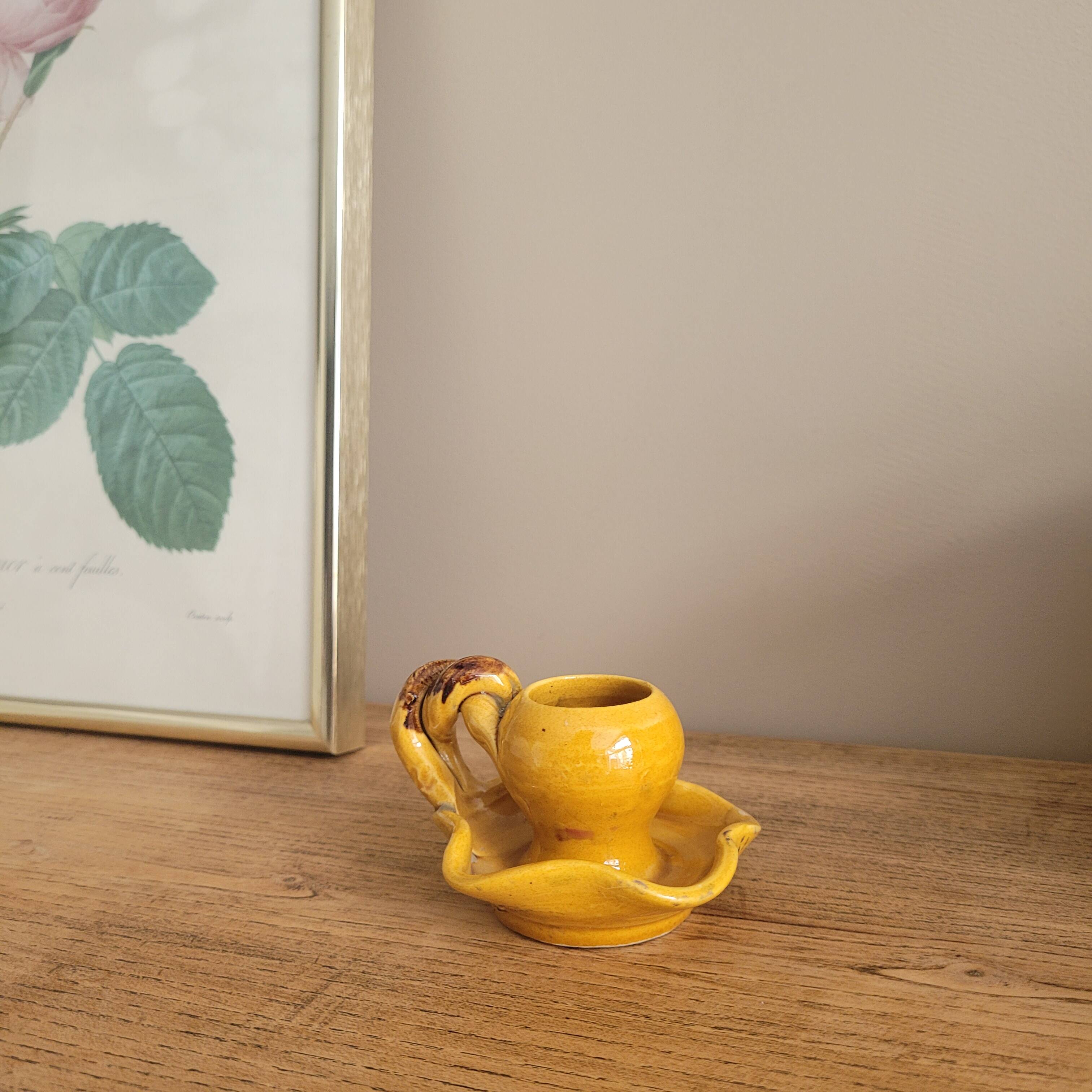 La Redoute x Selency ceramic candle holder 21 yellow