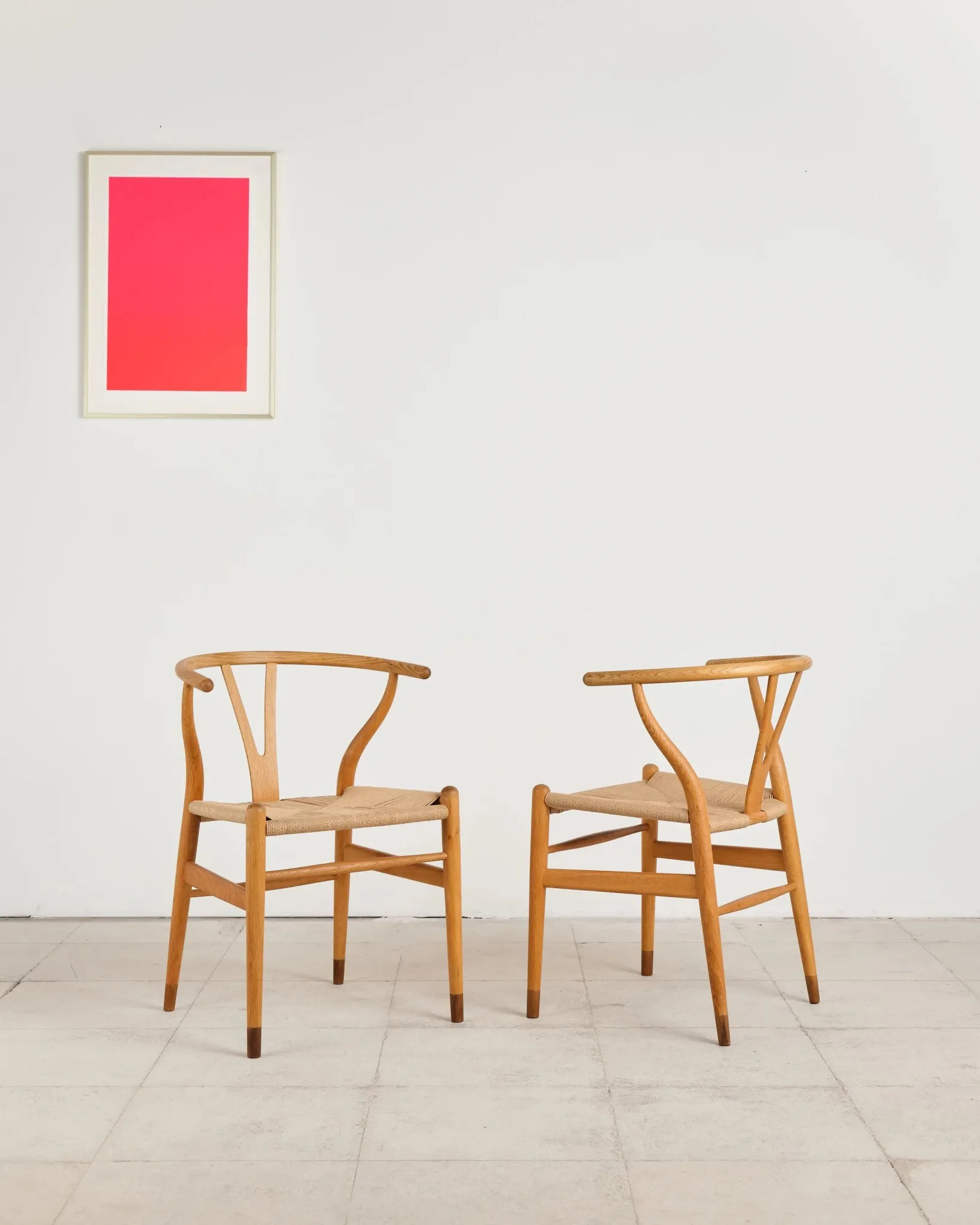 Pair of CH24 Wishbone chairs by Hans J. Wegner, Denmark, 1970s