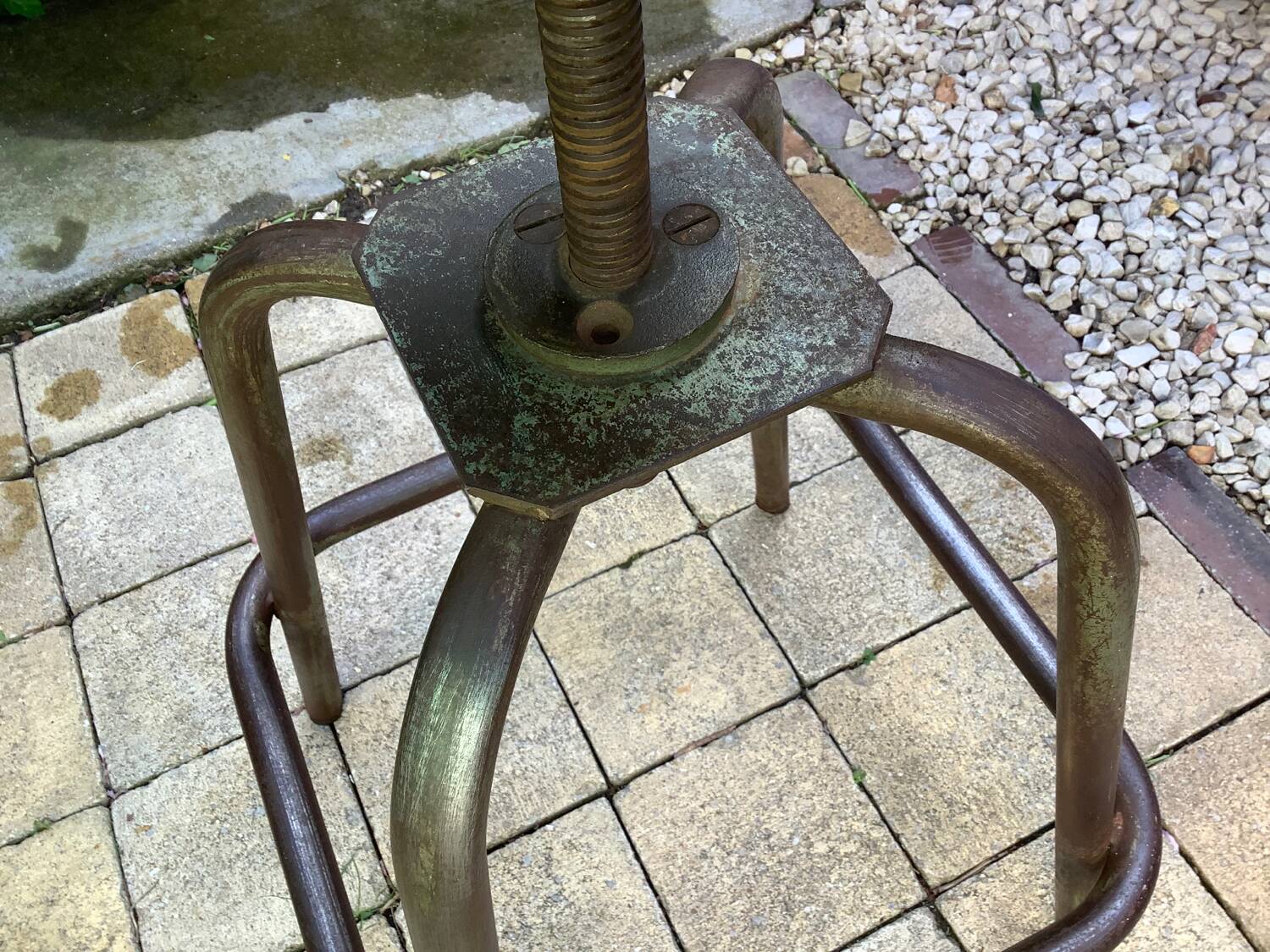 Tabouret d’atelier industriel vintage