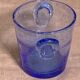 Blown glass ice bucket and lavender blue bubble from the Biot glassworks