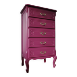 Vintage plum chest of drawers