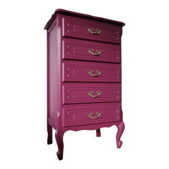 Vintage plum chest of drawers