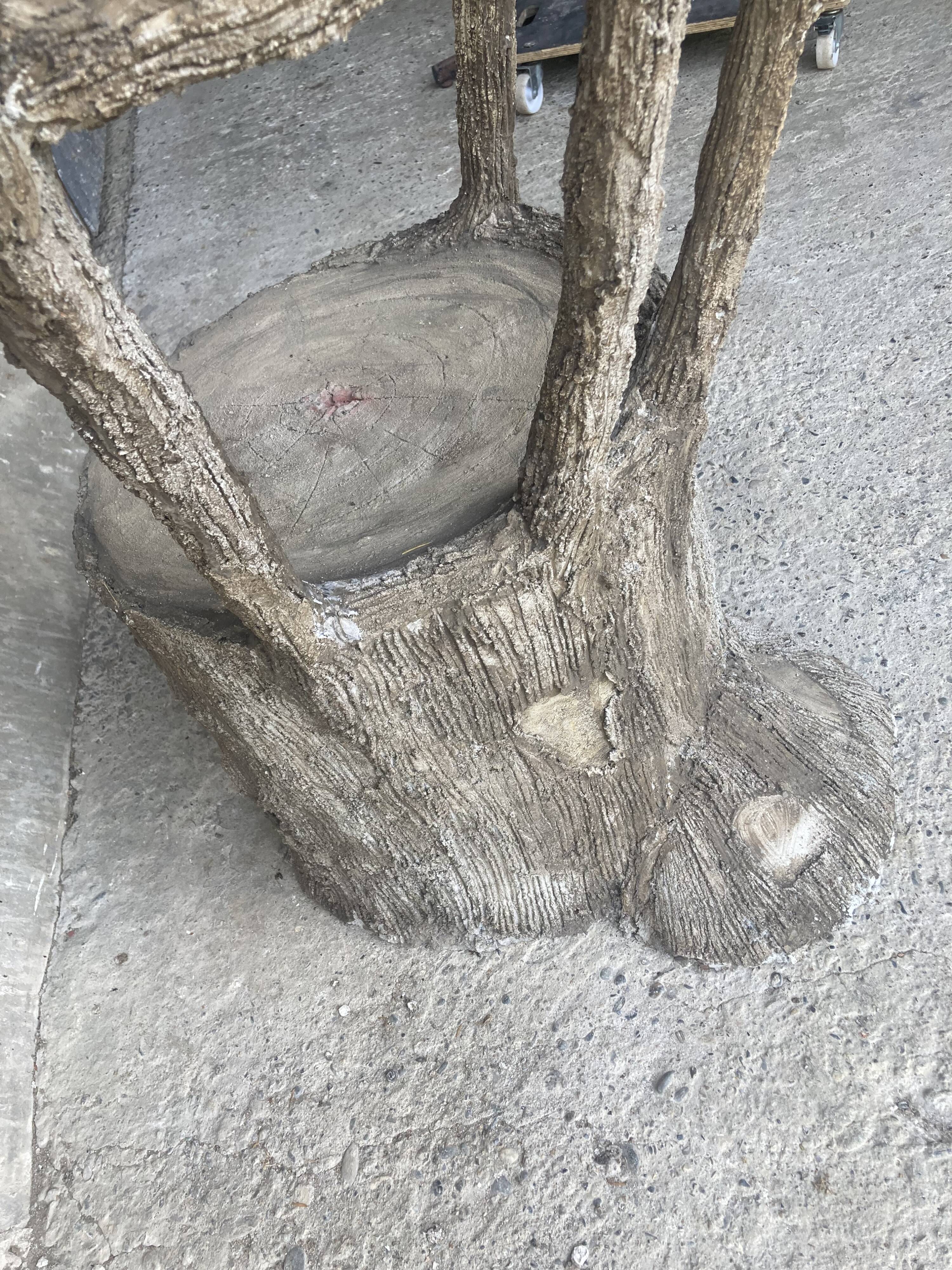 Faux wood rockery armchair