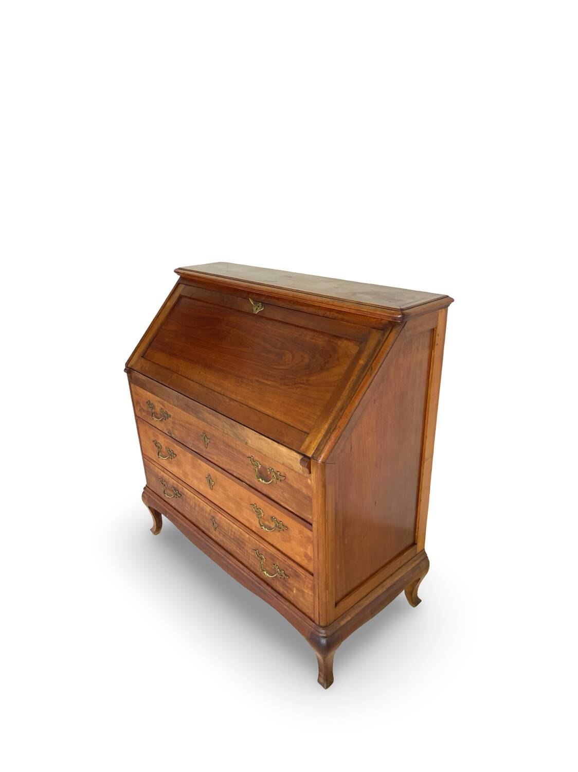 Antique Italian secrétaire in solid walnut, 1920s/1930s.