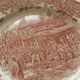 Royal Tudor Ware plate, burgundy red, 17th century England
