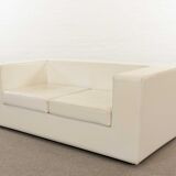 Throw Away sofa by Willie Landels for Zanotta 1965 in white vinyl