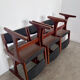 Set of 6 old Scandinavian chairs from the 60s, vintage teak