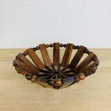Coupe à fruits vintage en bois d'olivier