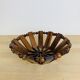 Vintage olive wood fruit bowl