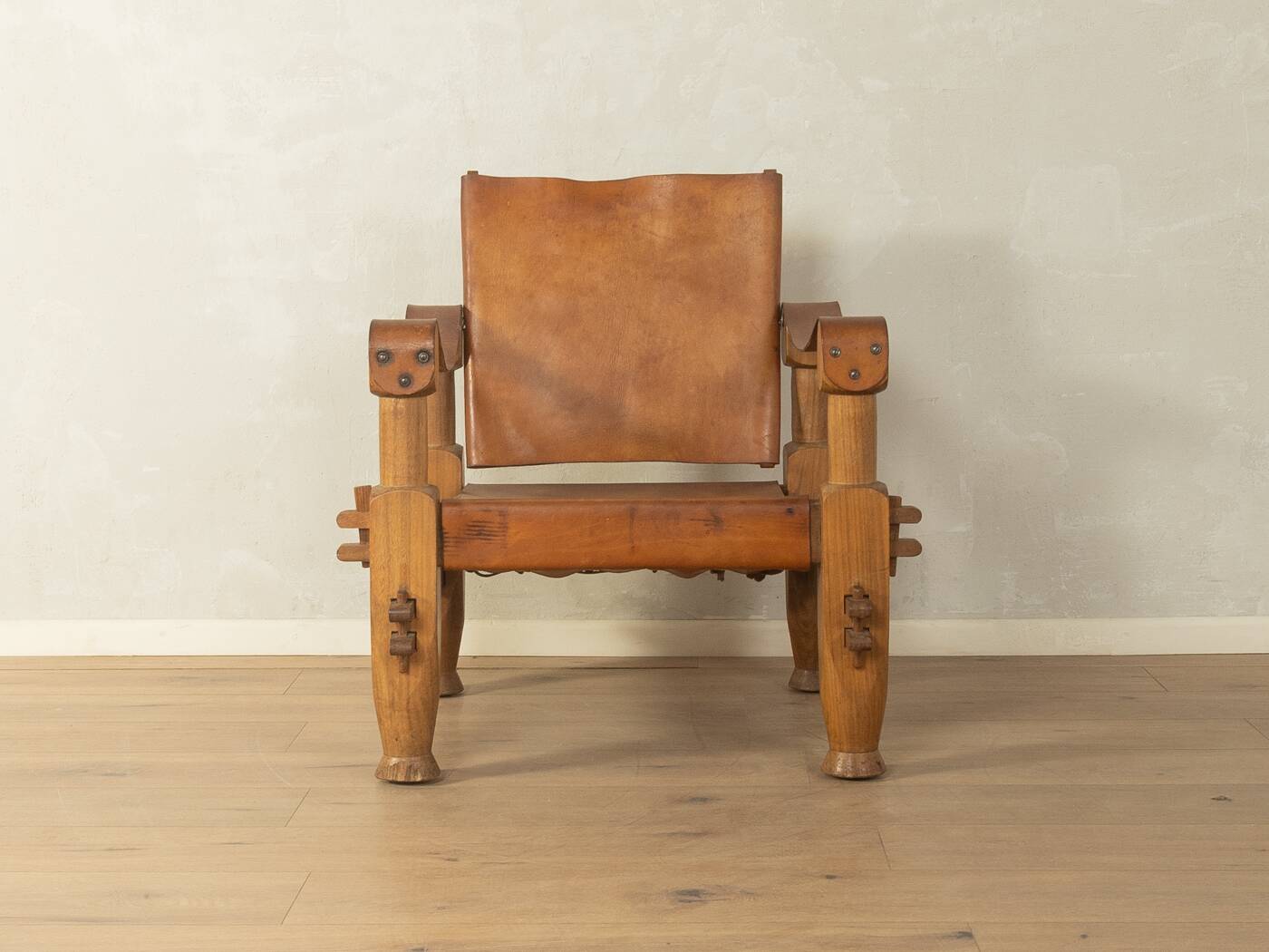 Brutalist Vintage Safari Armchair