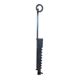 Ancienne crémaillère cuisson cheminée fer forge noir xixe vintage