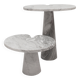 Original Angelo Mangiarotti Italian "Eros" Carrara Marble Side Tables