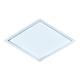 Plateau miroir Art-déco en métal chromé avec miroir biseauté