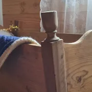 Antique pine cradle