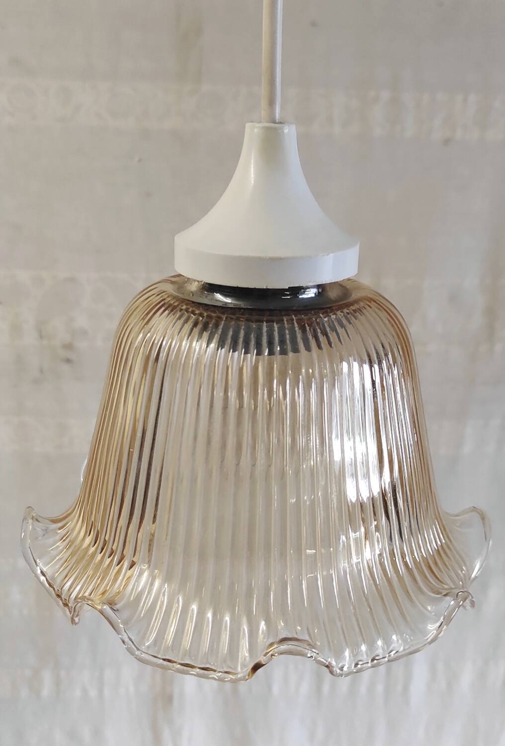 Smoked glass portable lamp - mid 20th century.