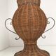 Vintage wrought iron wicker plant holder