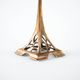 Art Nouveau brass candlestick with floral ornamentation, two arms, European