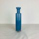 Vase verre bleu vintage style scandinave