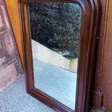 Miroir arqué d' époque et de style Napoléon III - 82 x 55 cm