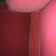 3-seater red fabric sofa