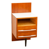 Table de nuit du milieu du siècle entièrement rénovée par Mojmír Požár, années 1960, Tchécoslovaquie