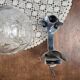 Vintage Space Age chrome wall light – Moulded glass globe
