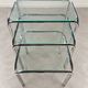 Nest tables in glass and vintage metal - 1970s