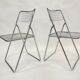 Set of four chrome folding chairs by Niels Gammelgaard for Ikea 1970