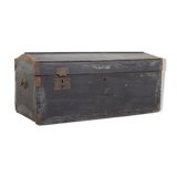 Black vintage wooden trunk