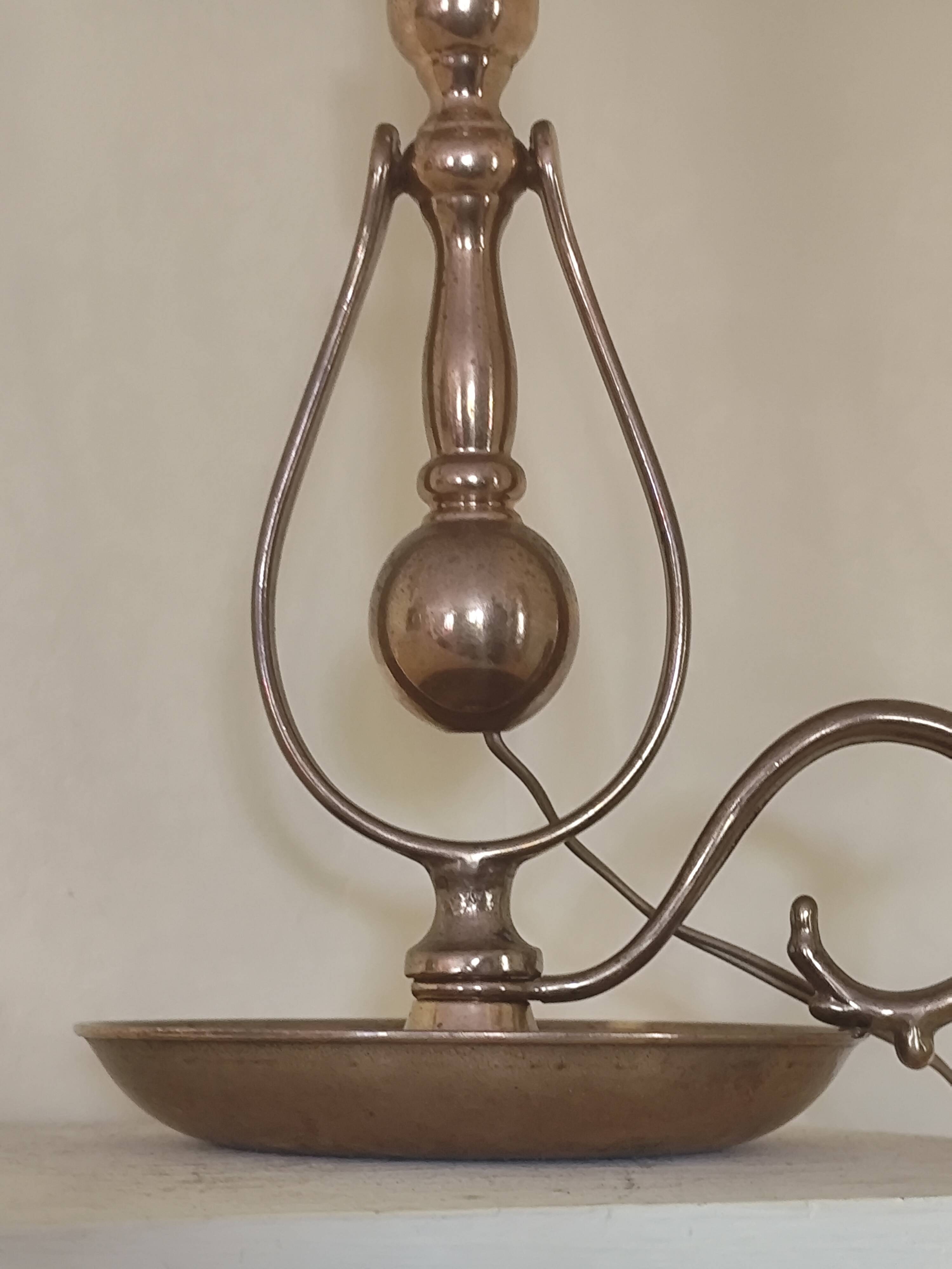 Marine lamp in bronze and brass - bronze swing lamp