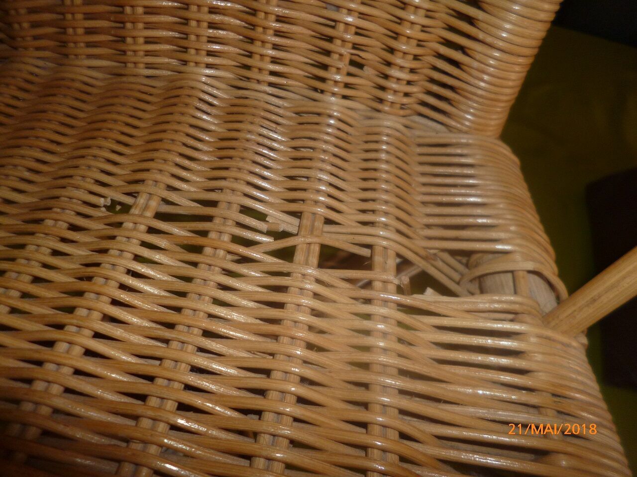 Armchair child vintage rattan wicker