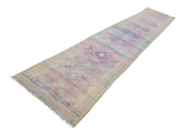 Vintage Turkish hallway rug 92x492 cm