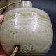 Pair of bedside lamps in stoneware and wool lampshades - Vintage around 1970