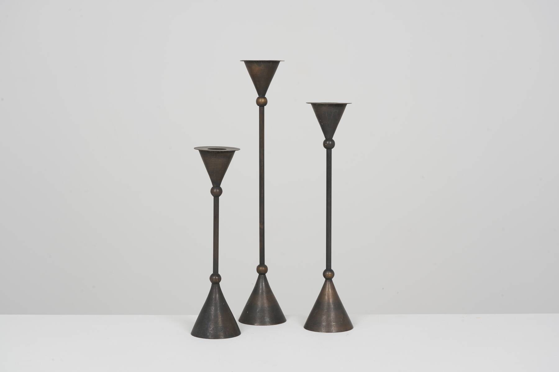 Christian de Beaumont Memphis candlesticks circa 1980