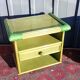 Pair of rattan bedside tables