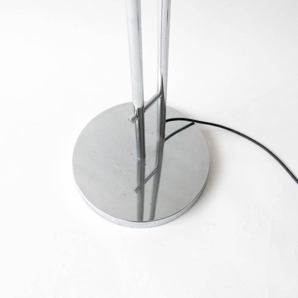 Lampadaire space age en métal chromé avec lumières magnétiques par Reggiani