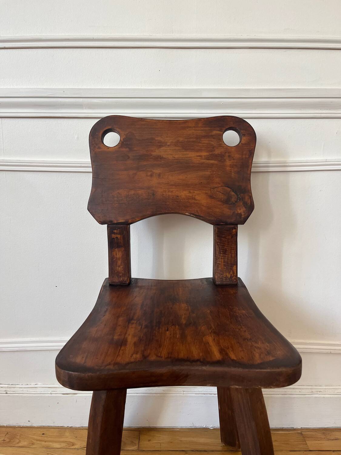 Rustic and brutalist chair