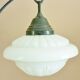 Pendant lamp, lamp, old globe opaline glass, geometric shapes, art deco, 1930