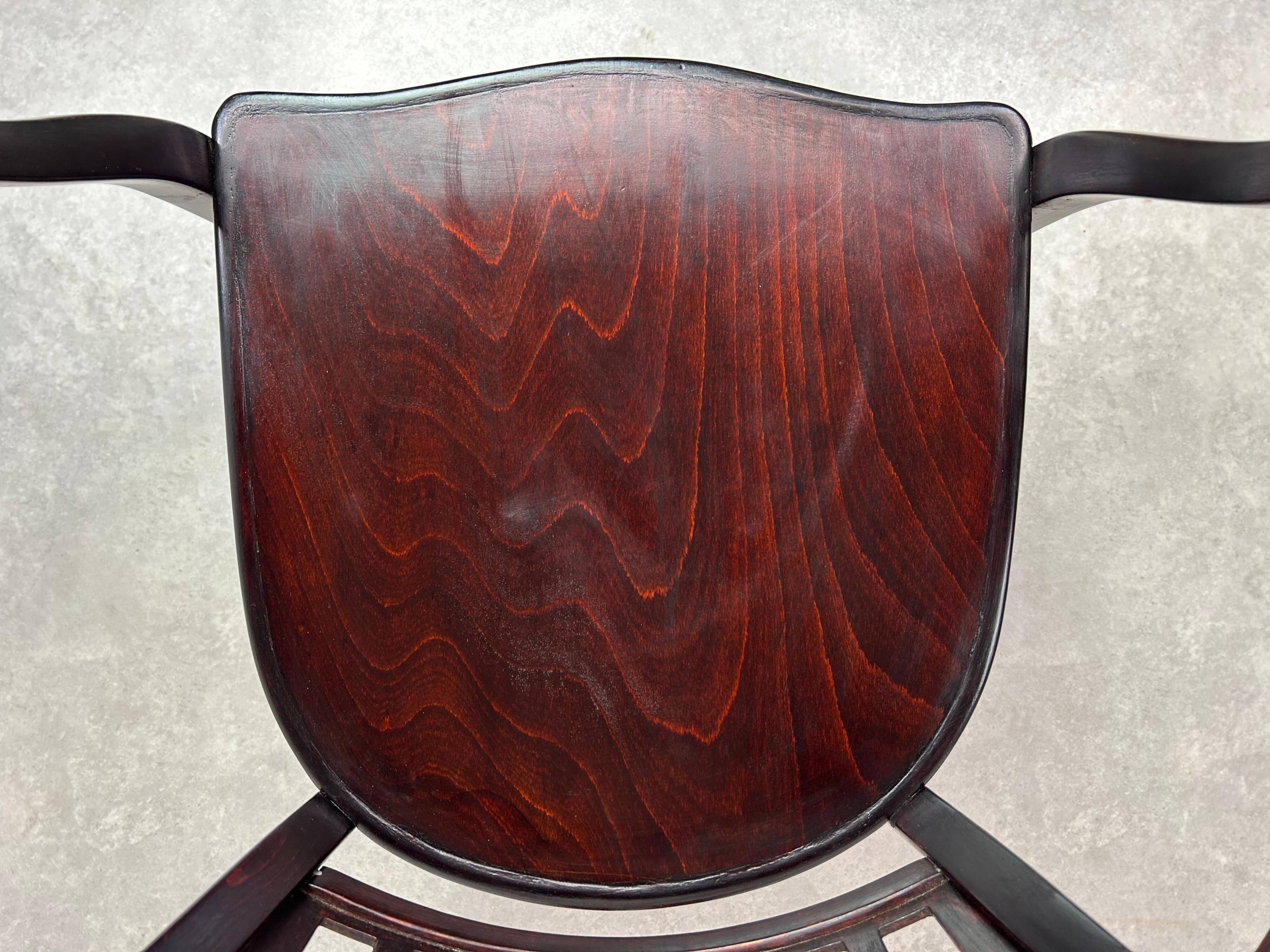 Secession office chair no. 714 by Otto Wagner for J&J Kohn