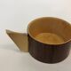 Vintage wooden cups and saucers in teak