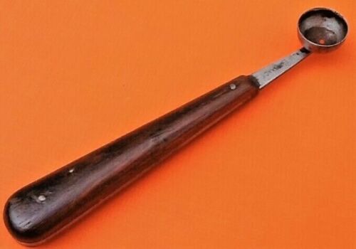 Culinary art Parisian spoon XIXth Melon / Apple .. Rosewood handle