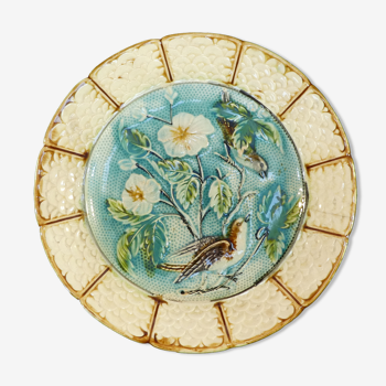 Slurry plate with birds and flowers