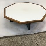Vintage coffee table wenge hexagon 1960