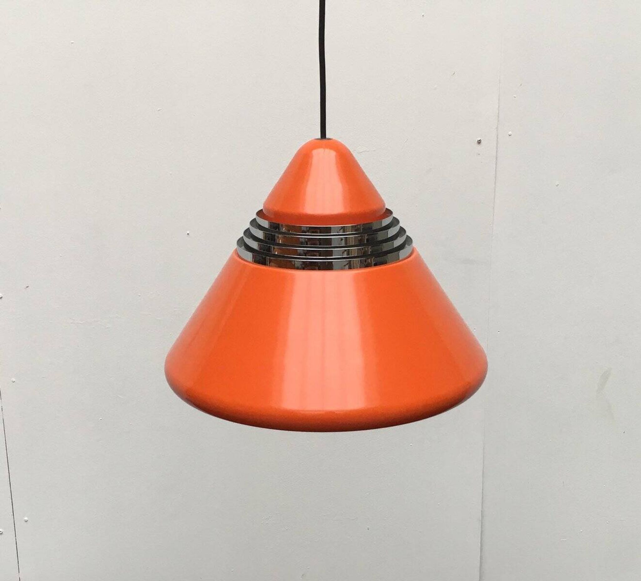 Vintage German Hanging Lamp Space Age Model 5535 by Alfred Kalthoff for Staff