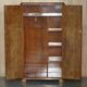 Small Art Deco wardrobe in satin walnut, circa 1930.