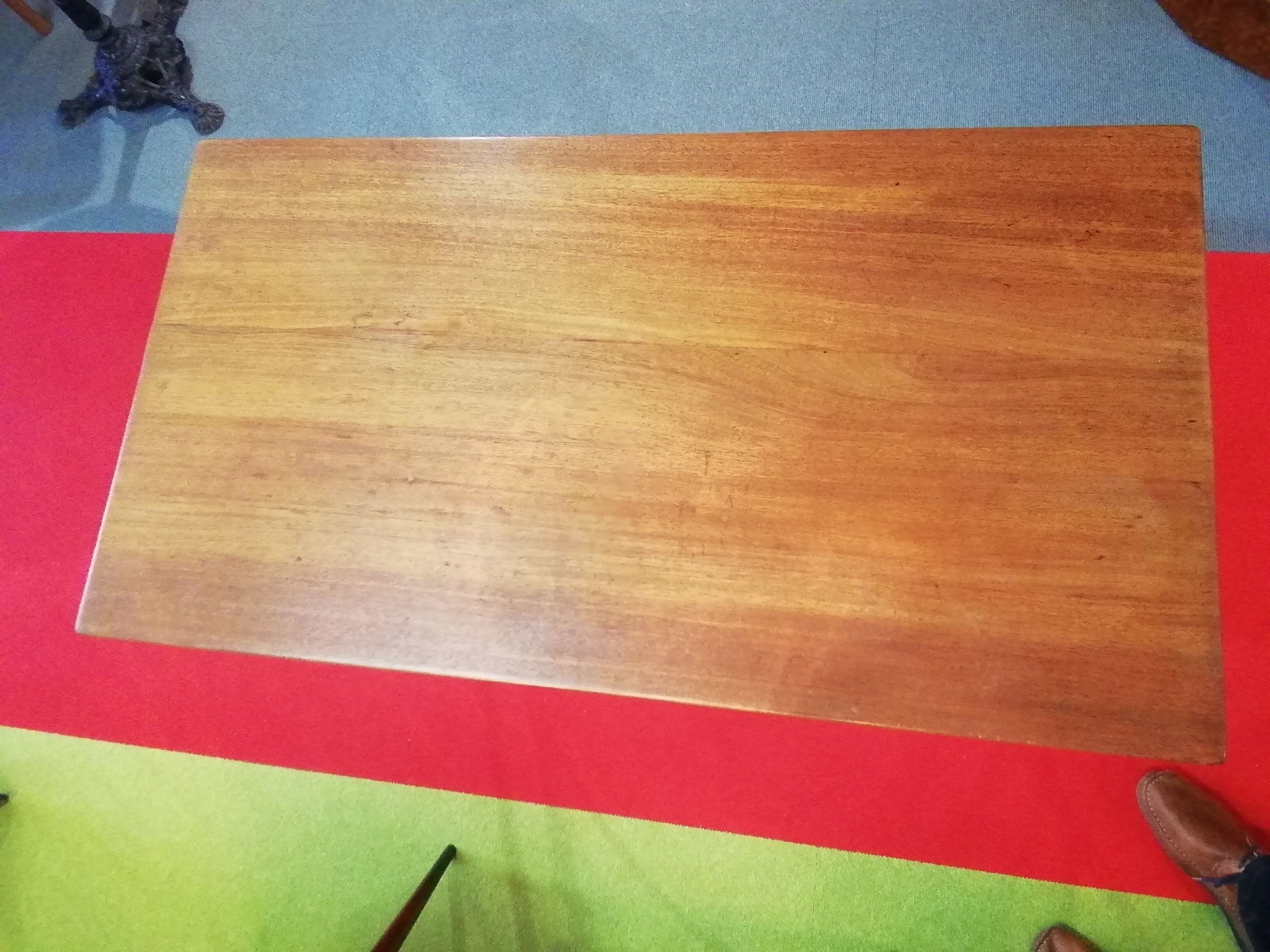 Bistro table over wood cast iron legs